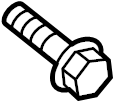 View 68027628AA Exhaust Manifold Heat Shield Bolt.  Full-Sized Product Image
