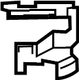 View 68274697AA Fog Light Trim Bracket Full-Sized Product Image