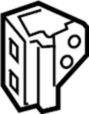 View 68302955AC Door Lock Striker Plate Full-Sized Product Image