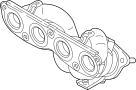 Image of MANIFOLD. CATALYTIC. Exhaust. CONVERTER. Integrated. A catalytic converter. image for your 2007 Hyundai Elantra   