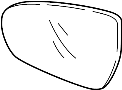 Image of Door Mirror Glass (Left) image for your 2021 Hyundai Santa Fe  Hybrid SEL Premium Sport Utility 