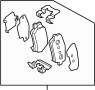 Image of Disc Brake Pad Set (Rear) image for your 2011 Hyundai Accent   