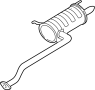 Image of Exhaust Muffler image for your 2015 Hyundai Accent  GLS Sedan 
