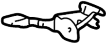 Image of Fuel Door Release Handle image for your 2002 Hyundai Santa Fe  Base Sport Utility 