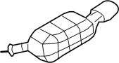 Image of Exhaust Muffler (Left, Rear) image for your 2012 Hyundai Tucson  GL Sport Utility 