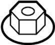View FLANGE NUT-SELF LOCK. FLANGE NUT-SELF LOCKING Full-Sized Product Image