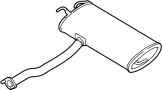 Image of Exhaust Muffler image for your 2012 Hyundai Tucson   