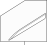 Image of Door Molding (Left, Front, Upper, Lower) image for your 2002 Hyundai Santa Fe  GLS Sport Utility 