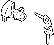 Image of Door Lock Cylinder (Left) image for your 2002 Hyundai Santa Fe  LX Sport Utility 