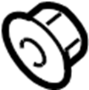 View Nut. Retainer. Emblem. Grille. (Upper) Full-Sized Product Image