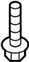 View Screw. Bumper. Cover. Bracket. Bolt. (Front, Upper, Lower) Full-Sized Product Image