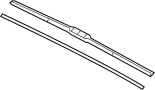 View Windshield Wiper Blade (Front) Full-Sized Product Image