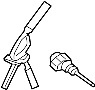 Image of Door Lock Cylinder (Left) image for your 2002 Hyundai Santa Fe  LX Sport Utility 