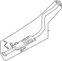 View Pipe. Exhaust. EXHAU. Intermediate. Center.  Full-Sized Product Image