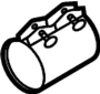 Image of Clamp. Muffler. Exhaust. (Front). Clamp for Exhaust. image for your 2012 Hyundai Tucson   