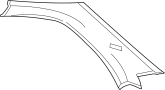 Image of Interior Quarter Panel Trim Panel (Left, Rear, Upper) image for your 2014 Hyundai Elantra Coupe   