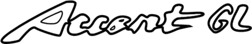 Image of Deck Lid Emblem (Rear) image for your 2002 Hyundai Accent   