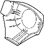 Image of Steering Wheel Trim (Rear, Lower) image for your 2002 Hyundai Sonata   