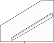 Image of Door Molding (Left, Front, Upper, Lower) image for your 2002 Hyundai Santa Fe  GLS Sport Utility 