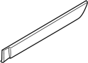 Image of Door Molding (Right, Rear, Upper, Lower) image for your 2009 Hyundai Veracruz   