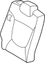 Image of Seat Back Cushion Cover (Right, Rear) image for your Hyundai Accent  