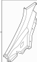 Image of Interior Quarter Panel Trim Panel (Right, Rear, Lower) image for your 2012 Hyundai Veracruz   