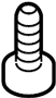 View Screw. Trim. Panel. Pillar. (Rear, Upper, Lower) Full-Sized Product Image