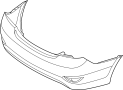 Image of Bumper Cover (Rear, Upper, Lower) image for your 2017 Hyundai Accent  Value Edition Sedan 