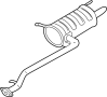 Image of Exhaust Muffler image for your 2006 Hyundai Sonata   