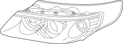 View Headlight Seal (Right, Upper) Full-Sized Product Image 1 of 2