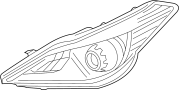 Image of Headlight (Left) image for your 2010 Hyundai Santa Fe  SE Sport Utility 