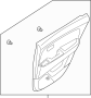 Image of Door Interior Trim Panel (Left, Rear) image for your 2009 Hyundai Tucson   