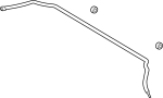 555102H000SJ Suspension Stabilizer Bar (Right, Rear)