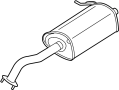 Image of Exhaust Muffler (Rear) image for your 2013 Hyundai Elantra  Limited Sedan 