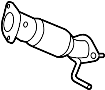 Image of Exhaust Crossover Pipe. Muffler Assembly. (Front). Calif. Exhaust Crossover. image for your 2012 Hyundai Tucson   