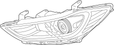 Image of Headlight Assembly (Left) image for your 2013 Hyundai Accent   