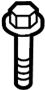 Image of Bolt. Shield. Heat. (Upper). A threaded rod with a. image for your 2012 Hyundai Tucson  GL Sport Utility 