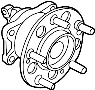 Image of Wheel Bearing and Hub Assembly (Right, Rear) image for your 2019 Hyundai Ioniq  Hybrid Blue Hatchback 
