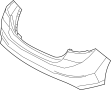Image of Bumper Cover (Rear, Upper, Lower) image for your 2002 Hyundai Elantra   