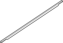 Image of Door Window Belt Weatherstrip (Left, Rear) image for your 2010 Hyundai Genesis  3.8 Sedan 