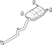 Image of Exhaust Muffler image for your 2013 Hyundai Elantra GT   