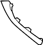 Image of Grille Molding (Upper) image for your 2008 Hyundai Tucson  Limited Sport Utility 