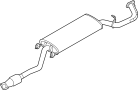 Image of Exhaust Muffler (Front) image for your 2012 Hyundai Tucson   
