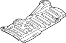 View Heat. Shield. PROTECTOR. Floor. Exhaust. CENTER. Pan.  Full-Sized Product Image