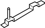 Image of Roof Luggage Carrier Side Rail Bracket (Left, Front) image for your 2022 Hyundai Ioniq 5   