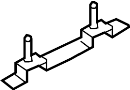 Image of Roof Luggage Carrier Side Rail Bracket (Right, Rear) image for your Hyundai