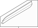 Image of Door Molding (Left, Front, Upper, Lower) image for your 2002 Hyundai Santa Fe  GLS Sport Utility 