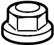 View Suspension Crossmember Nut (Rear) Full-Sized Product Image