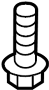 View Screw. Trim. Molding. (Upper, Lower) Full-Sized Product Image