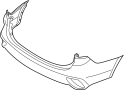 Image of Bumper Cover (Rear, Upper) image for your 2022 Hyundai Palisade   